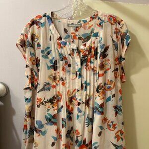 Daniel Rainn "Malaika" Henley Blouse with Camisole, Size XXL, Like New Condition